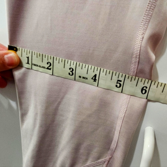 Nike Hi-Rise-Dri-Fit Cross Waist Ankle pink Leggings Size L Woman's - Picture 8 of 14